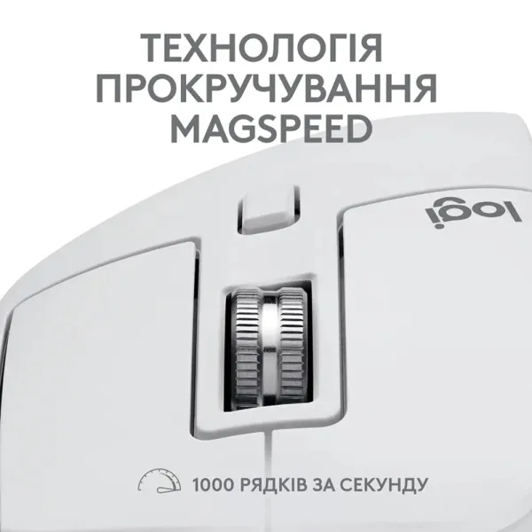 Мышь беспроводная MX Master 3S для Mac Performance, светло-серая Logitech (910-006572) - Фото 3