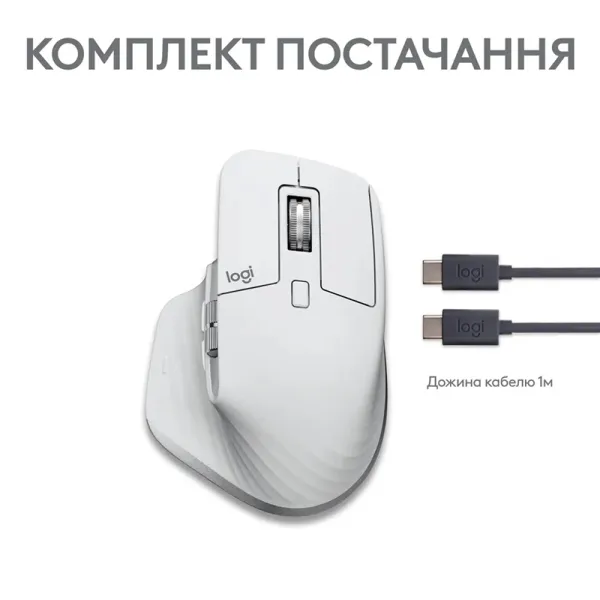 Мышь беспроводная MX Master 3S для Mac Performance, светло-серая Logitech (910-006572) - Фото 13