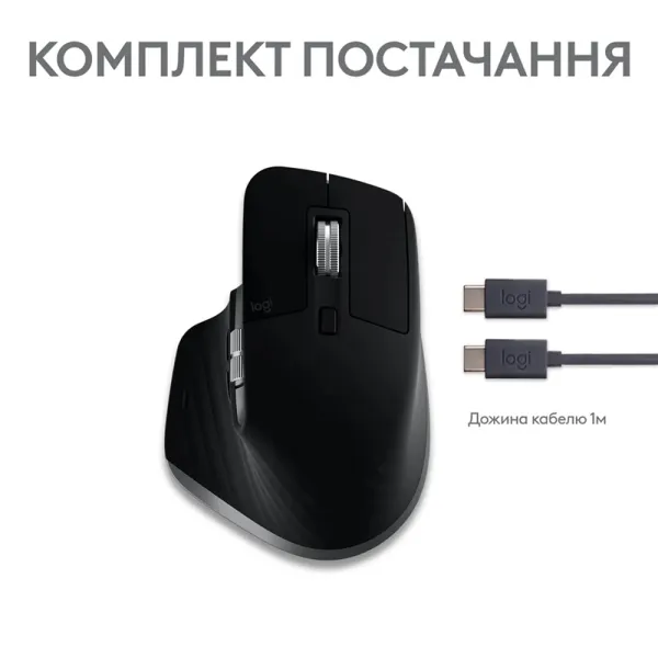 Миша бездротова MX Master 3S для Mac Performance, Space Grey Logitech (910-006571) - Фото 7