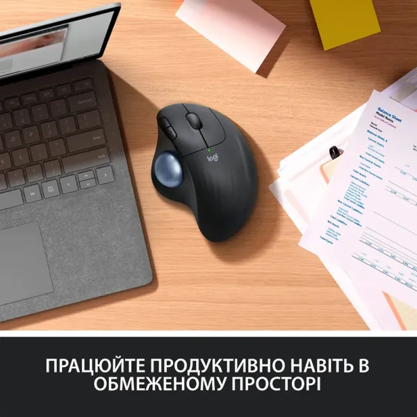 Мышь беспроводная Ergo M575 for Business Trackball, графитовая Logitech (910-006221) - Фото 1