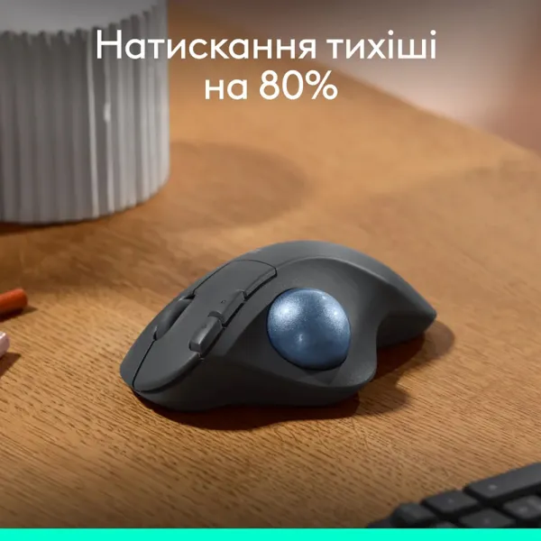 Мышь беспроводная Ergo M575S Trackball, графитовая Logitech (910-007029) - Фото 1