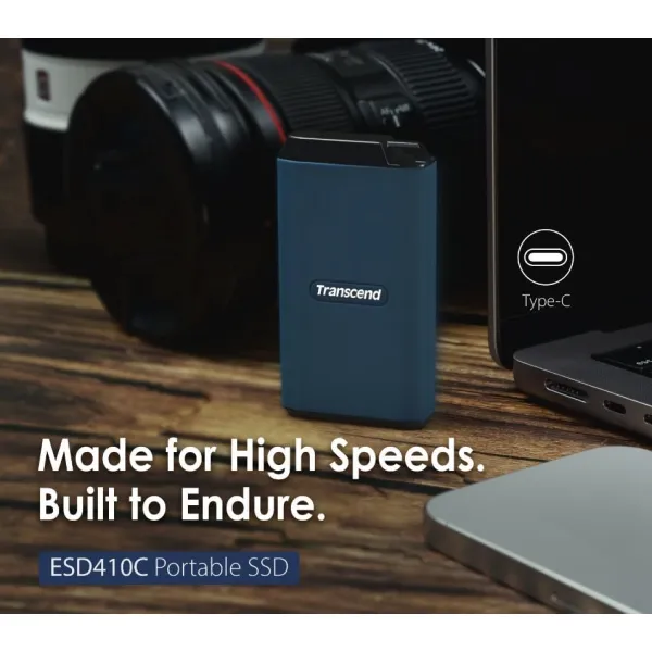 Накопитель портативный SSD 4TB USB 3.2 Gen 2 Type-C Transcend (TS4TESD410C) - Фото 6