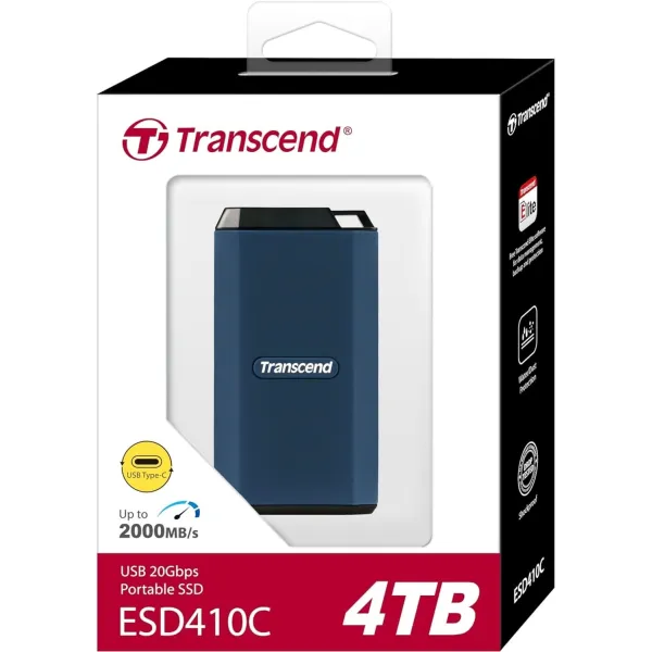Накопитель портативный SSD 4TB USB 3.2 Gen 2 Type-C Transcend (TS4TESD410C) - Фото 9