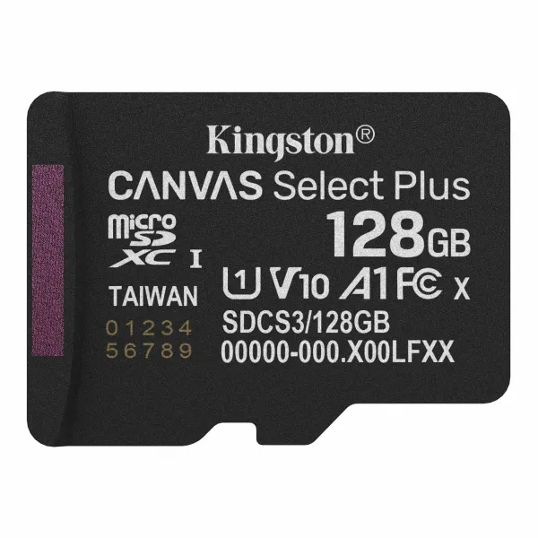 Карта пам'яті 128GB microSD C10 UHS-I A1 V10 R150MB/s Kingston (SDCS3/128GBSP) - Фото 9