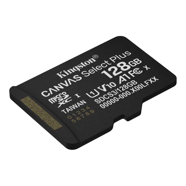 Карта пам'яті 128GB microSD C10 UHS-I A1 V10 R150MB/s Kingston (SDCS3/128GBSP) - Фото 1