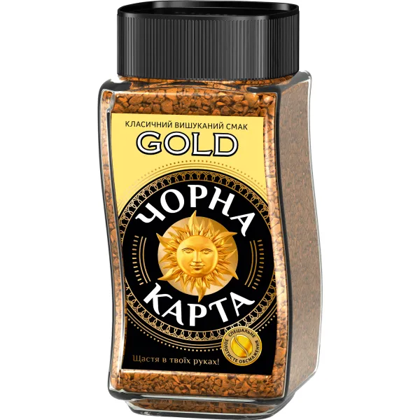 Кофе растворимый Gold, стеклянная банка, 95 г х 12 (8718) Черная Карта (ck.51035)