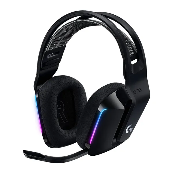 Гарнитура беспроводная игровая G733 Lightspeed, RGB, чёрная Logitech (981-000864)