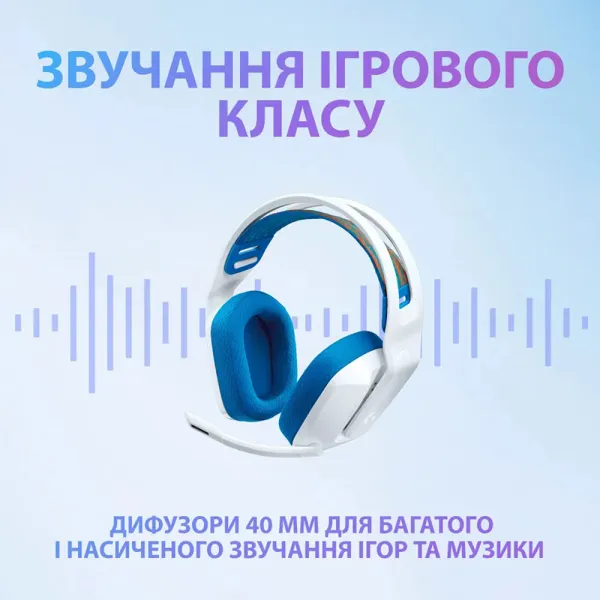 Гарнітура дротова ігрова G335, біла Logitech (981-001018) - Фото 11