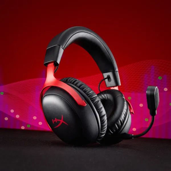 Гарнитура WL/USB-A/USB-C игровая Cloud III S, чёрно-красная HyperX (A59Z0AA) - Фото 1