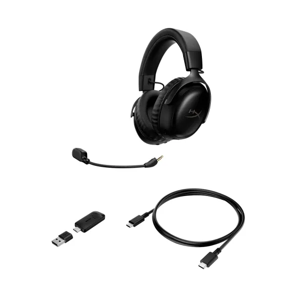 Гарнитура WL/USB-A/USB-C игровая Cloud III S, чёрная HyperX (A59YZAA) - Фото 10