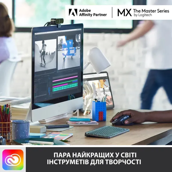 Клавиатура беспроводная MX Keys Mini Illuminated, UA, светло-серая Logitech (920-010499) - Фото 2