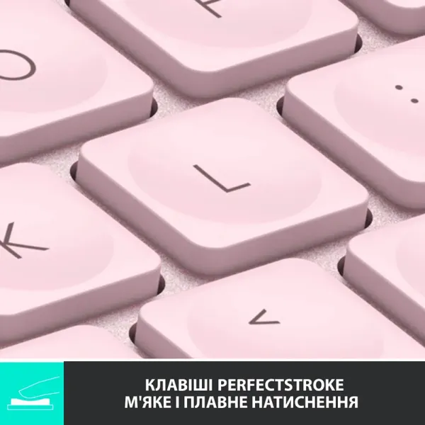 Клавиатура беспроводная MX Keys Mini Illuminated, UA, розовая Logitech (920-010500) - Фото 4
