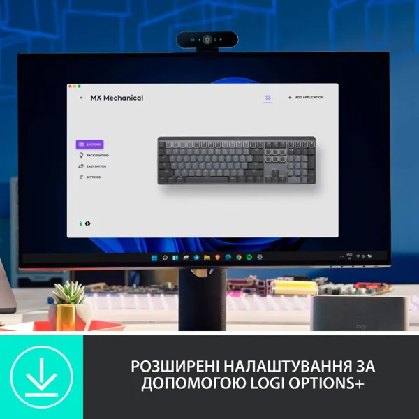 Клавиатура беспроводная механическая MX Illuminated Performance, UA, графитовая Logitech (920-010759) - Фото 3