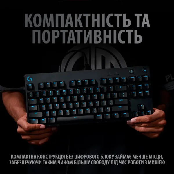 Клавіатура USB ігрова механічна G Pro, UA, чорна Logitech (920-009392) - Фото 4