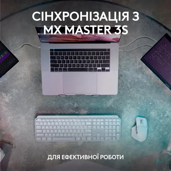 Клавиатура беспроводная MX Keys S Plus Palmrest, UA, графитовая Logitech (920-011589) - Фото 6