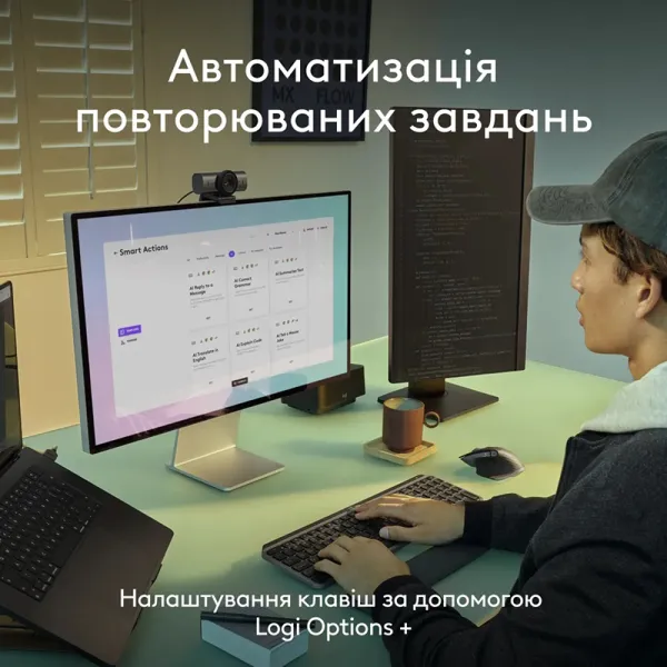 Клавиатура беспроводная MX Keys S для Mac, UA, светло-серая Logitech (920-011638) - Фото 9