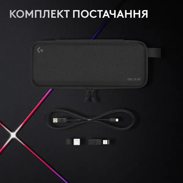 Клавиатура беспроводная G Pro X 60 Lightspeed GX Tactile, UA, чёрная Logitech (920-011911) - Фото 6