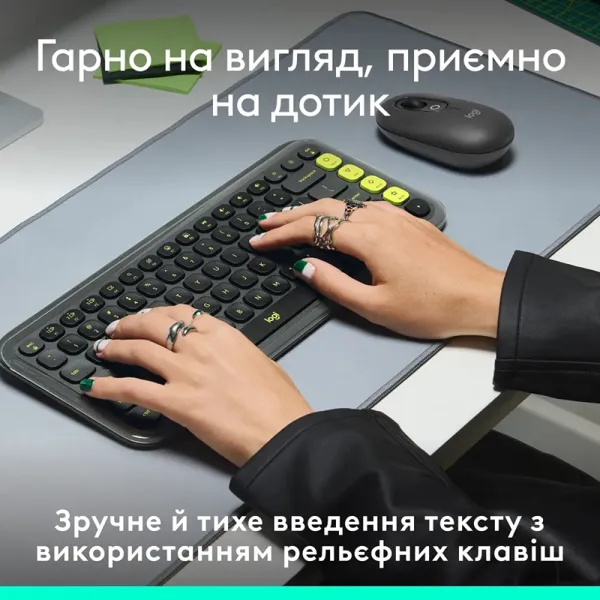 Клавиатура беспроводная POP Icon Keys, UA, графитовая Logitech (920-013157) - Фото 3