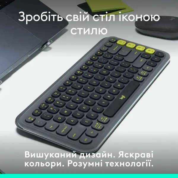Клавиатура беспроводная POP Icon Keys, UA, графитовая Logitech (920-013157) - Фото 4