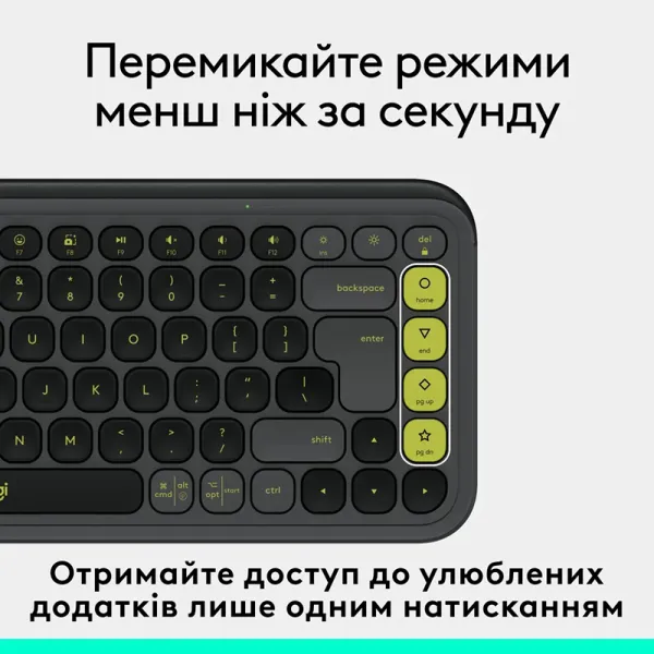 Клавиатура беспроводная POP Icon Keys, UA, графитовая Logitech (920-013157) - Фото 5