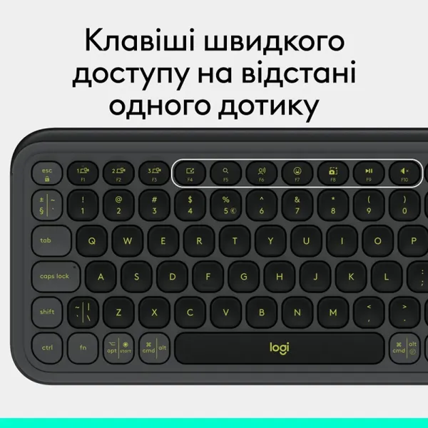 Клавиатура беспроводная POP Icon Keys, UA, графитовая Logitech (920-013157) - Фото 10