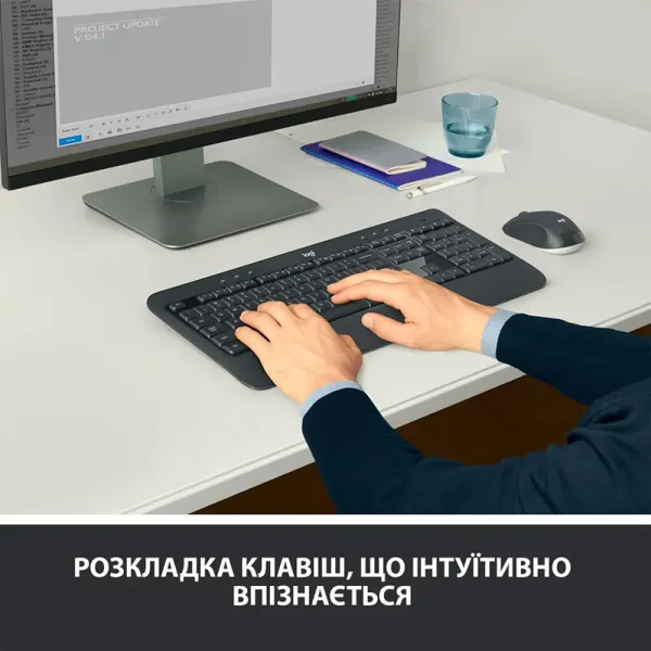 Комплект клавиатура и мышь беспроводной MK540 Advanced Combo, UA, чёрный Logitech (920-008685) - Фото 10
