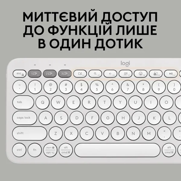 Комплект клавиатура и мышь беспроводной Pebble 2 Combo, UA, белый Logitech (920-012240) - Фото 1