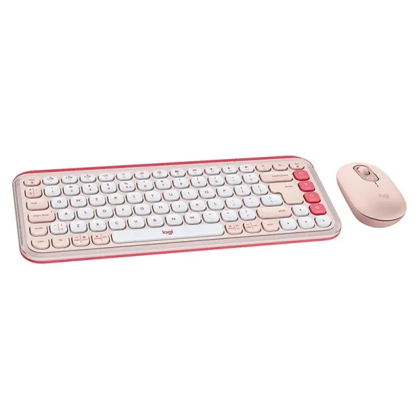Комплект клавиатура и мышь беспроводной POP Icon Combo, UA, розовый Logitech (920-013142) - Фото 8