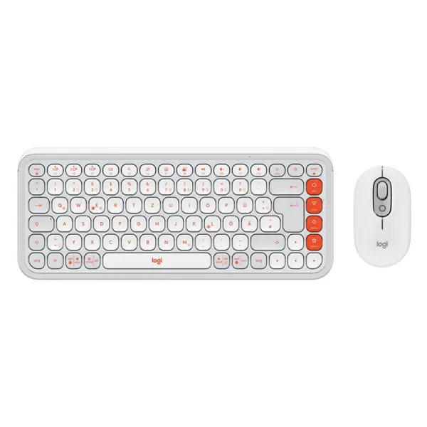 Комплект клавиатура и мышь беспроводной POP Icon Combo, UA, белый Logitech (920-013141)