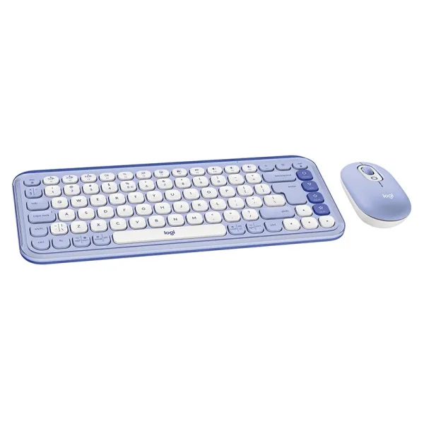 Комплект клавиатура и мышь беспроводной POP Icon Combo, UA, лиловый Logitech (920-013078) - Фото 2
