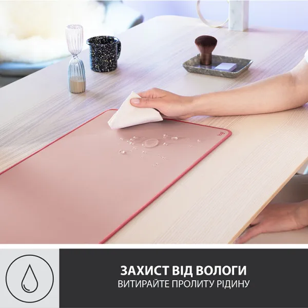 Коврик для мыши Desk Mat Studio Series, Darker Rose Logitech (956-000053) - Фото 1