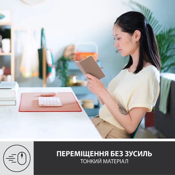 Коврик для мыши Desk Mat Studio Series, Darker Rose Logitech (956-000053) - Фото 11