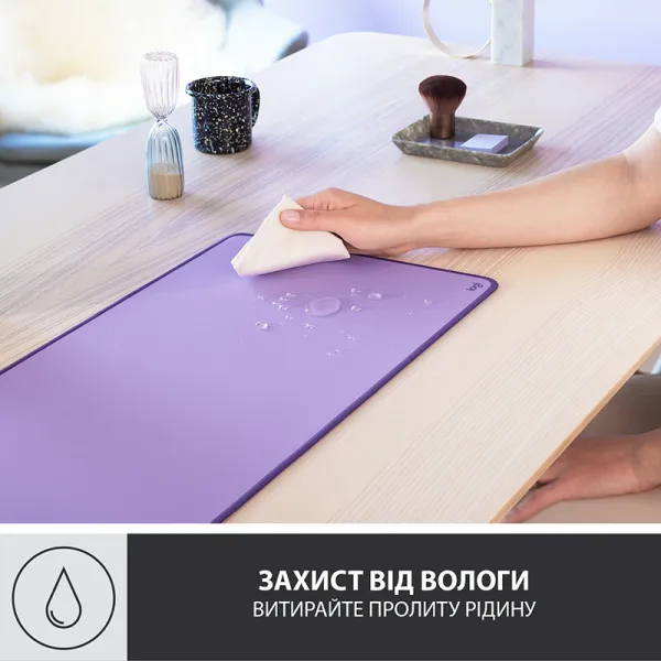 Коврик для мыши Desk Mat Studio Series, лавандовый Logitech (956-000054) - Фото 3