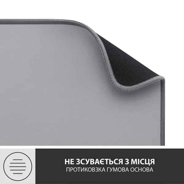 Килимок для миші Desk Mat Studio Series, Mid Grey Logitech (956-000052) - Фото 5