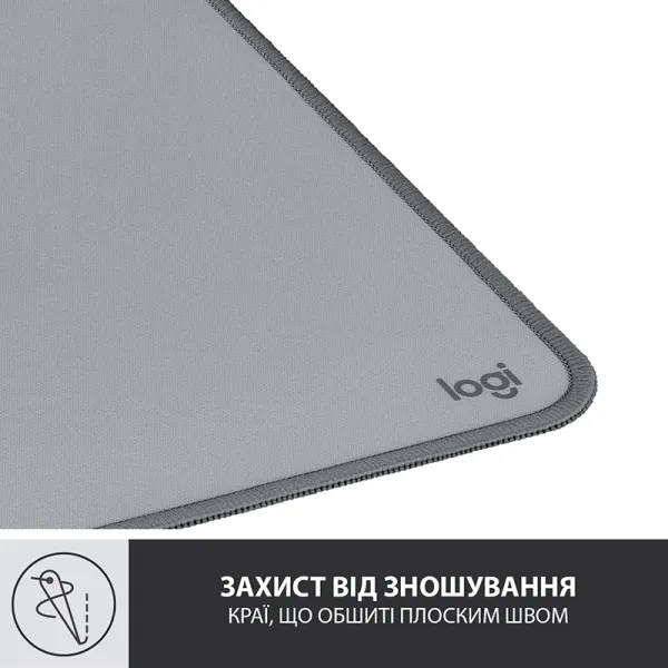 Килимок для миші Desk Mat Studio Series, Mid Grey Logitech (956-000052) - Фото 9