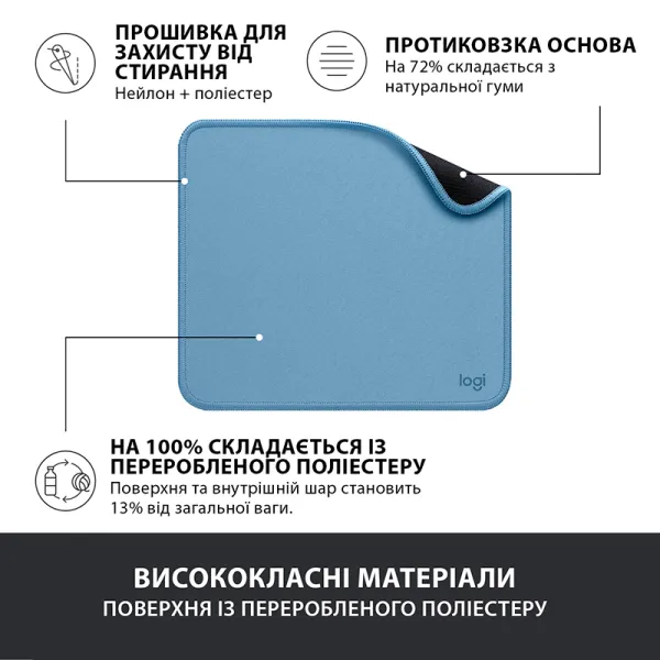 Коврик для мыши Studio Series, синий Logitech (956-000051) - Фото 1