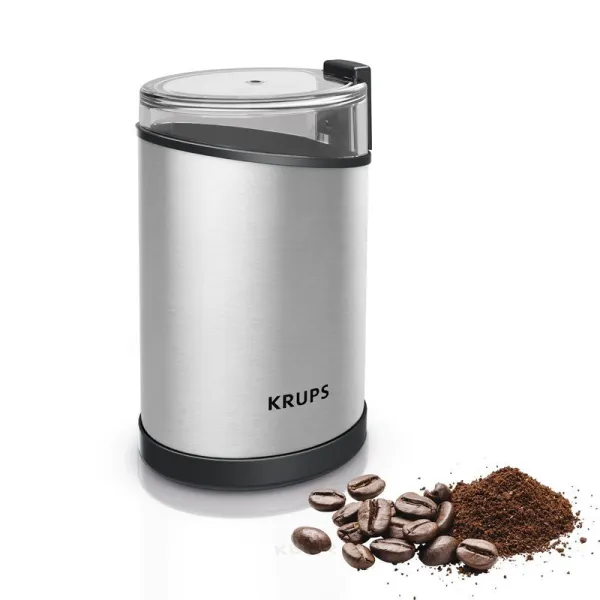 Кофемолка роторная 200Вт, 85г черный Krups (GX204D10) - Фото 1
