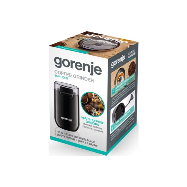 Кавомолка роторна 150Вт, 45г чорний Gorenje (SMK150SB) - Фото 10