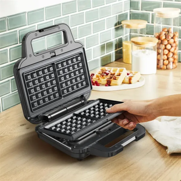 Мультимейкер UltraCompact 3in1 700Вт черно-серый Tefal (SW383D10) - Фото 3