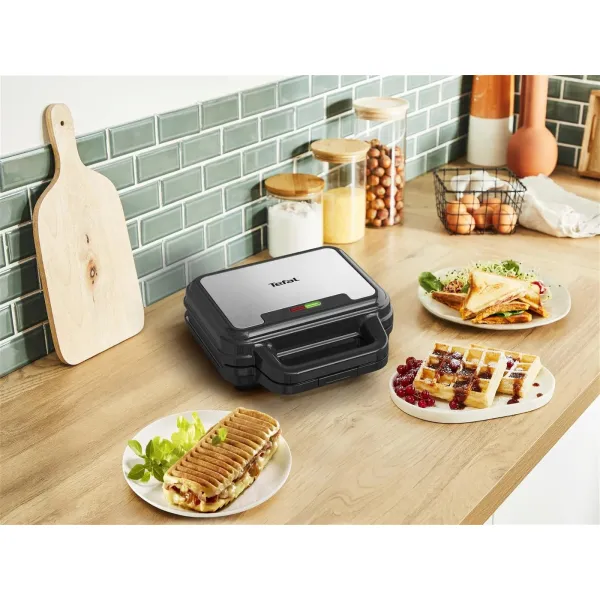 Мультимейкер UltraCompact 3in1 700Вт черно-серый Tefal (SW383D10) - Фото 9