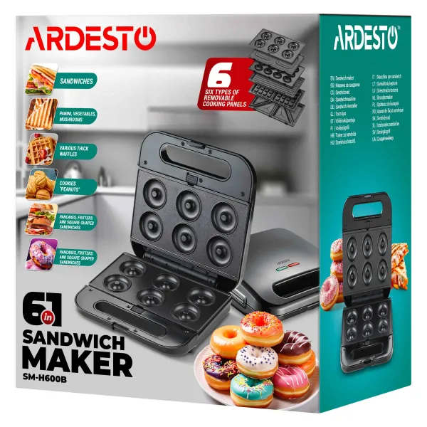 Мультимейкер 700Вт чёрный Ardesto (SM-H600B) - Фото 6