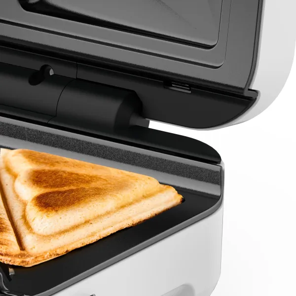 Мультимейкер Snack XL 850Вт бело-черный Tefal (SW701110) - Фото 4