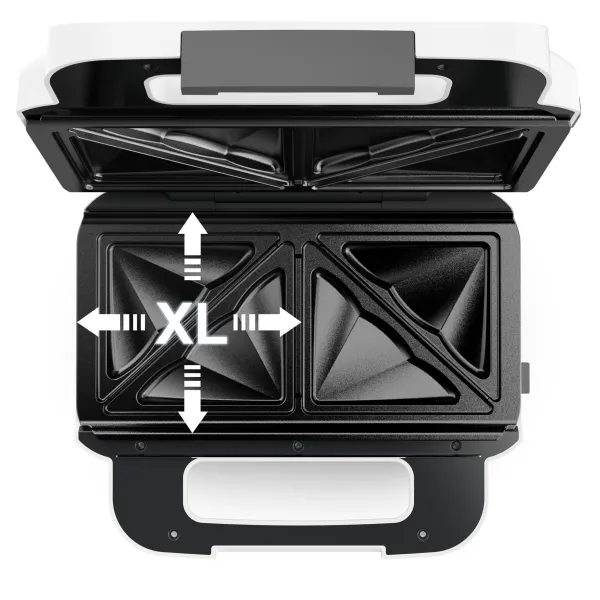 Мультимейкер Snack XL 850Вт бело-черный Tefal (SW701110) - Фото 6