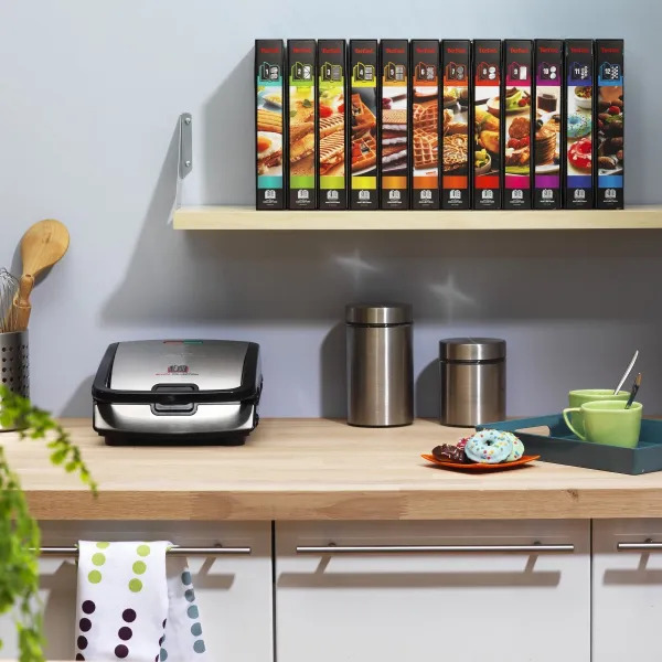 Мультимейкер Snack collection 700Вт черный Tefal (SW854D16) - Фото 1