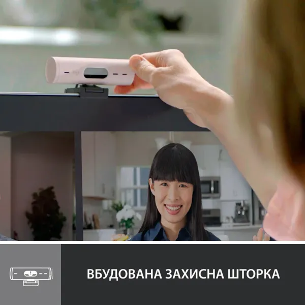 Веб-камера Brio 500, розовая Logitech (960-001421) - Фото 7