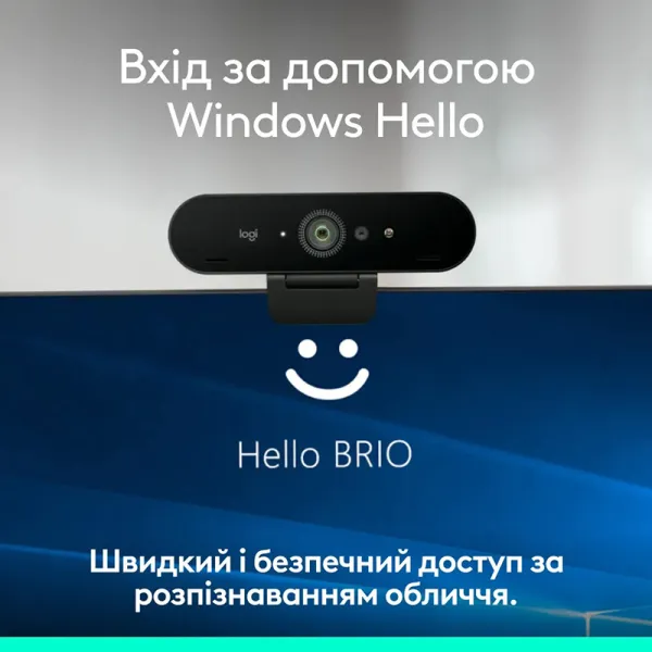 Веб-камера Brio 4K, графитовая Logitech (960-001746) - Фото 4