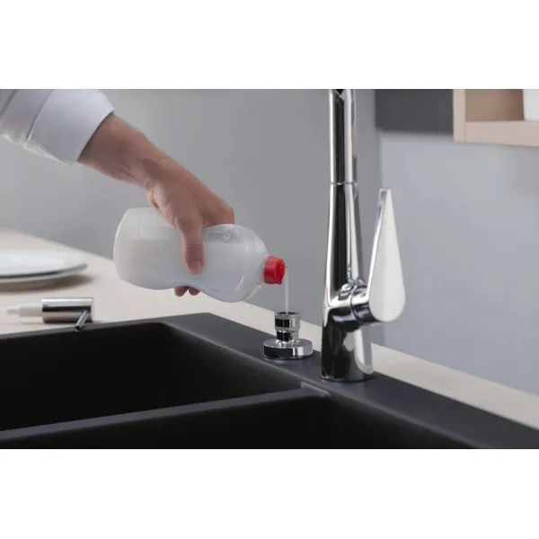 Дозатор для моющих средств A51, 500 мл, хром Hansgrohe (40448000) - Фото 1