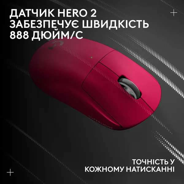 Миша бездротова G Pro X Superlight 2 Lightspeed, рожева Logitech (910-006797) - Фото 15