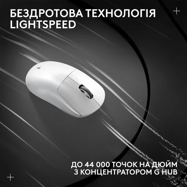 Миша бездротова G Pro X Superlight 2 Lightspeed, біла Logitech (910-006638) - Фото 6