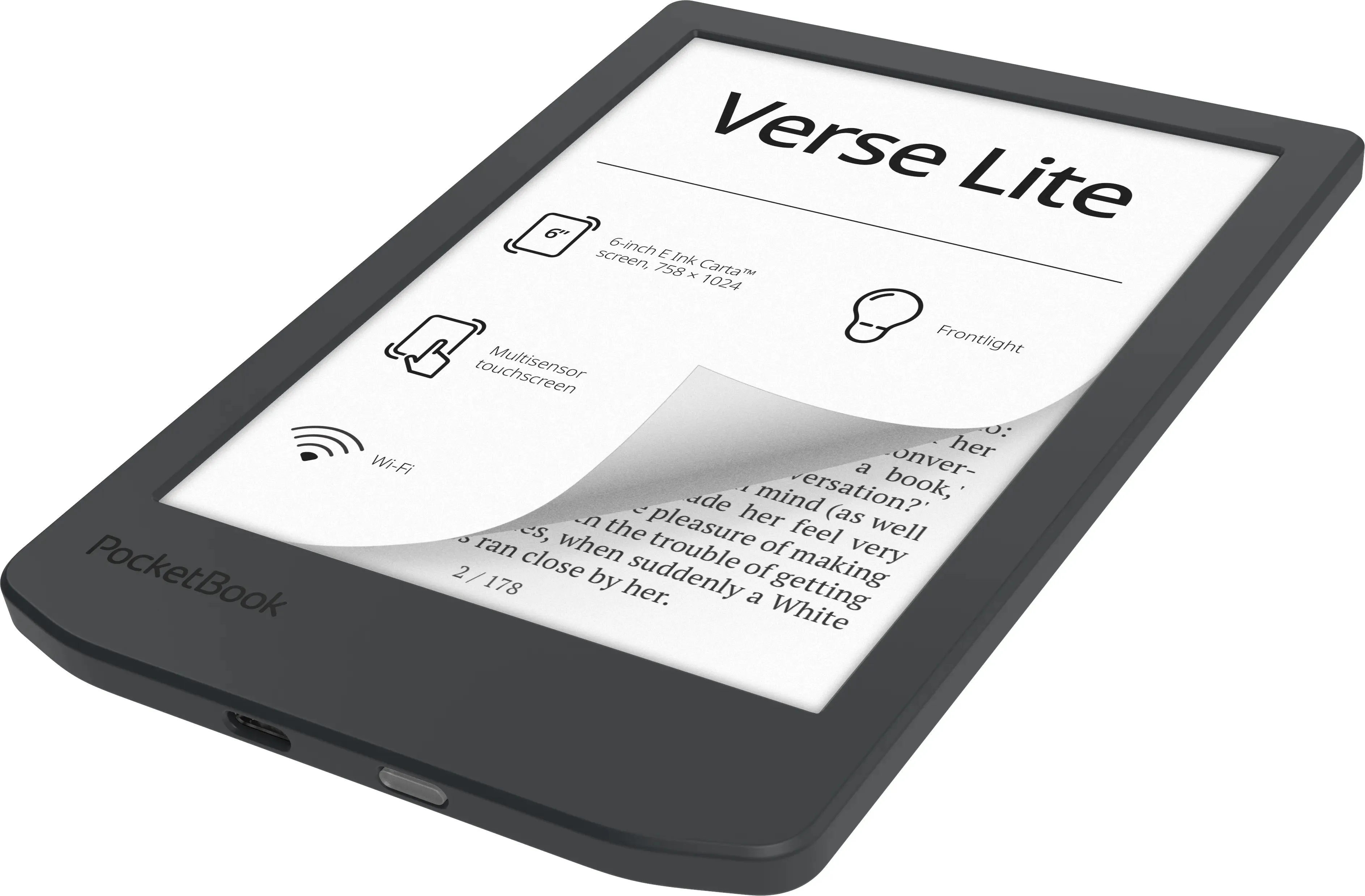 Книга электронная 619 Verse Lite, серый PocketBook (PB619-T-CIS) - Фото 4